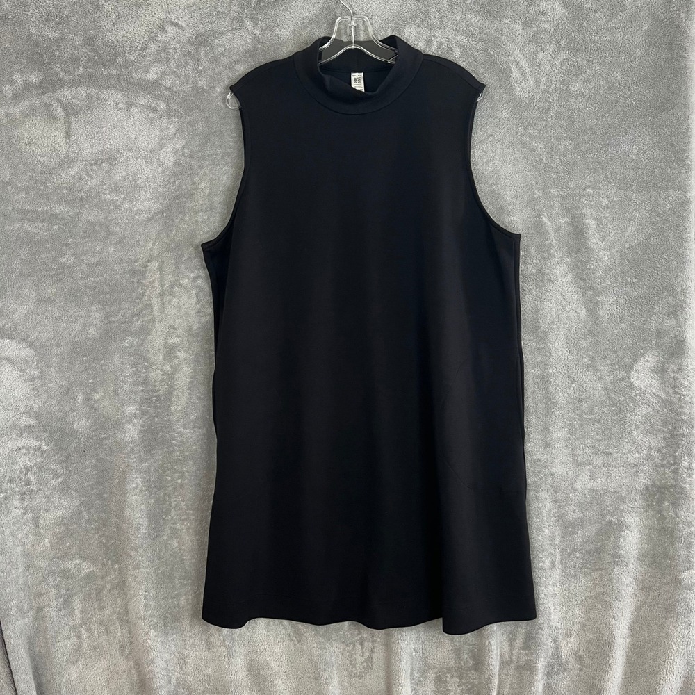 Spanx Airessentials Mock Neck Dress‎ Womens XXL Black Luxe Loungewear